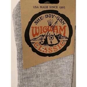 Wigwam Women’s She-Boy-Gan Classic Roller Striped Gray with Black USA Socks